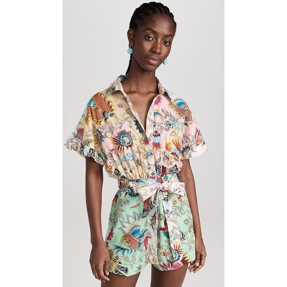 Charina Sarte Pants - NEW NWT Charina Sarte Maharlika Romper Multi Color Size XS